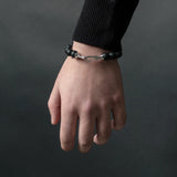 Tachibana.co Deluxe Silver Black Onyx Bracelet