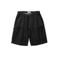 Evisen Coloured Denim Work Shorts | Black