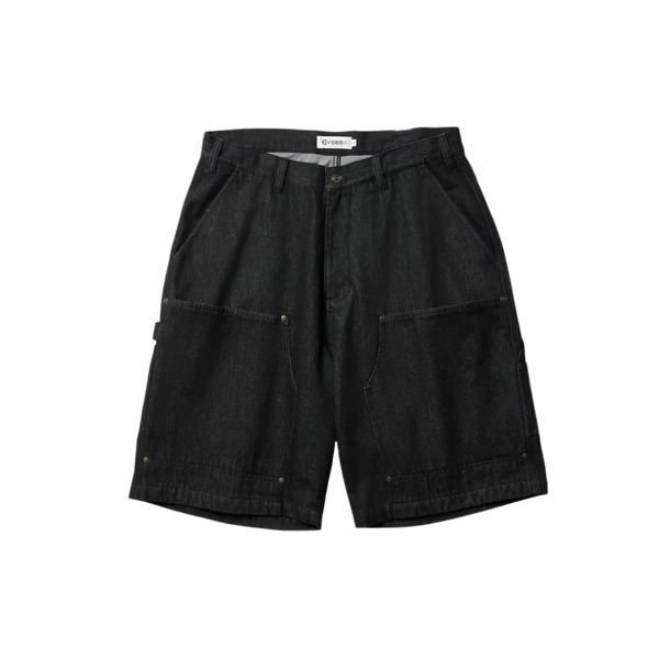 Evisen Coloured Denim Work Shorts | Black