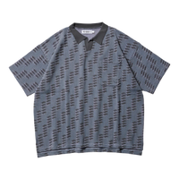 Evisen Repetition Knit Polo Shirt | Grey