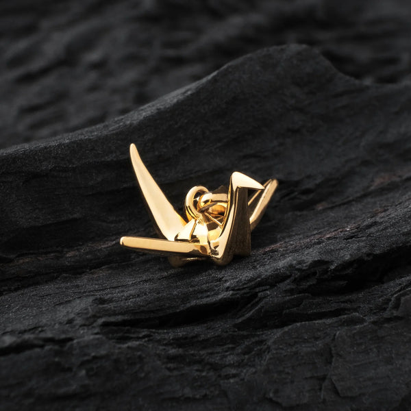 Tachibana.co Gold Origami Crane Amulet