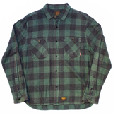 FUCT SSDD Flannel Button Long Sleeve Shirt [Green Plaid]