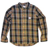 FUCT SSDD Flannel Button Long Sleeve Shirt [Beige Plaid]