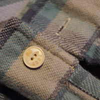 FUCT SSDD Flannel Button Long Sleeve Shirt [Beige Plaid]