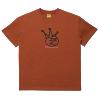 Brown tee with Face on the front and text reading "Brat a film by carpet company"