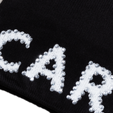 Carpet Rhinestone Beanie [Black]