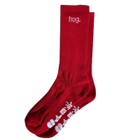 Frog Socks | Dark Red